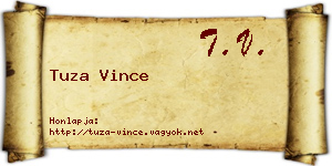 Tuza Vince névjegykártya